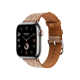 Apple Watch Hermès Series 9 GPS + Cellular 41mm Silver Stainless Steel Case with Gold/Ecru Toile H Single Tour