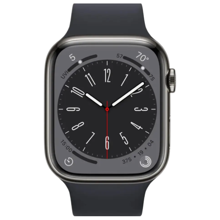 Apple Watch Series 8 GPS + Cellular 41mm Graphite S. Steel Case w. Midnight S. Band