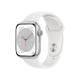 Apple Watch Series 8 GPS + Cellular 45mm Silver Aluminum Case with White S. Band