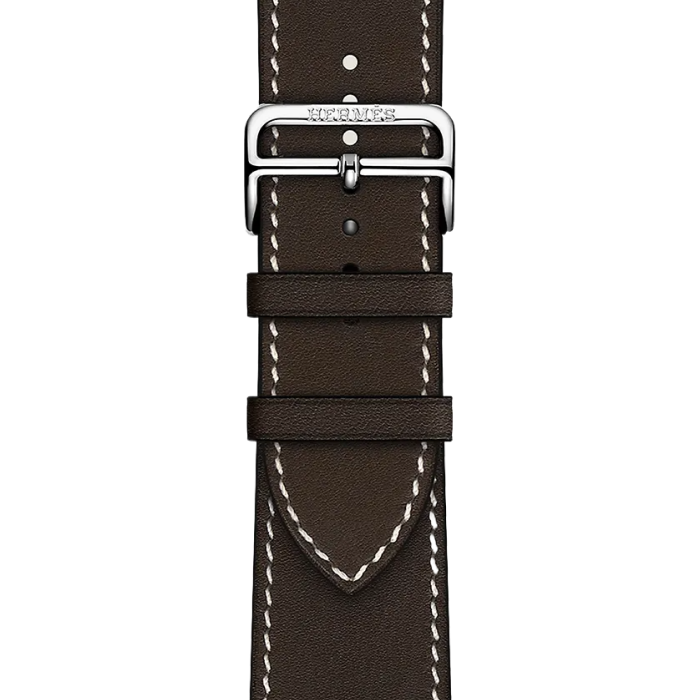 Apple Watch Hermès Series 9 GPS + Cellular 45mm Silver Stainless Steel Case with Ebene Deployment Buckle