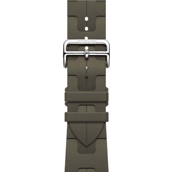 Apple Watch Hermès Series 9 GPS + Cellular 45mm Silver Stainless Steel Case with Kaki Kilim Single Tour