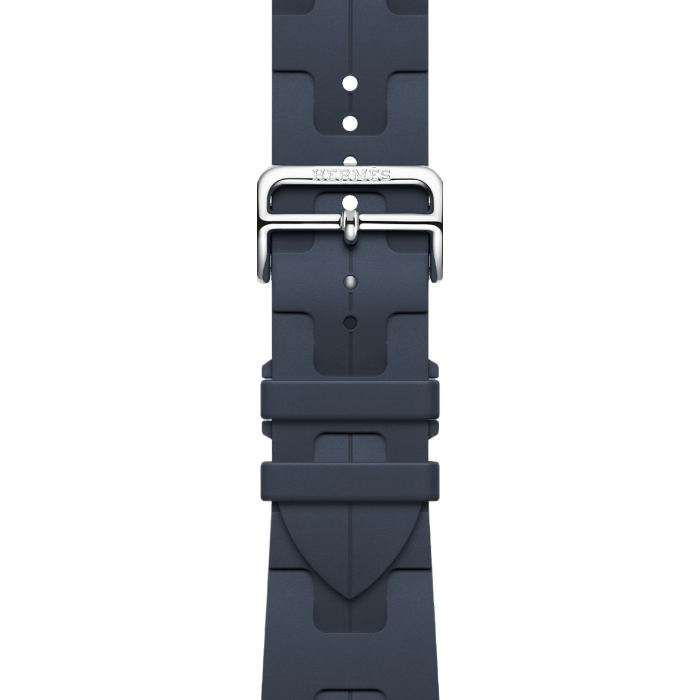 Apple Watch Hermès Series 9 GPS + Cellular 45mm Silver Stainless Steel Case with Navy Kilim Single Tour