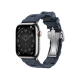 Apple Watch Hermès Series 9 GPS + Cellular 45mm Silver Stainless Steel Case with Navy Kilim Single Tour