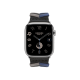 Apple Watch Hermès Series 9 GPS + Cellular 45mm Silver Stainless Steel Case with Noir Bridon Single Tour