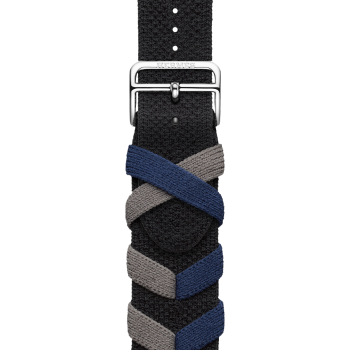 Apple Watch Hermès Series 9 GPS + Cellular 45mm Silver Stainless Steel Case with Noir Bridon Single Tour