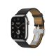 Apple Watch Hermès Series 9 GPS + Cellular 45mm Silver Stainless Steel Case with Noir Deployment Buckle