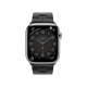 Apple Watch Hermès Series 9 GPS + Cellular 45mm Silver Stainless Steel Case with Noir Kilim Single Tour