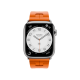 Apple Watch Hermès Series 9 GPS + Cellular 45mm Silver Stainless Steel Case with Orange Kilim Single Tour