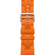 Apple Watch Hermès Series 9 GPS + Cellular 45mm Silver Stainless Steel Case with Orange Kilim Single Tour