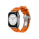 Apple Watch Hermès Series 9 GPS + Cellular 45mm Silver Stainless Steel Case with Orange Kilim Single Tour