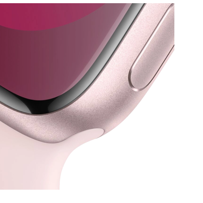 Apple Watch Series 9 GPS 45mm Pink Aluminum Case with Light Pink Sport Band M/L