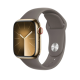 Apple Watch Series 9 GPS + Cellular 45mm Gold S. Steel Case w. Clay Sport Band - M/L