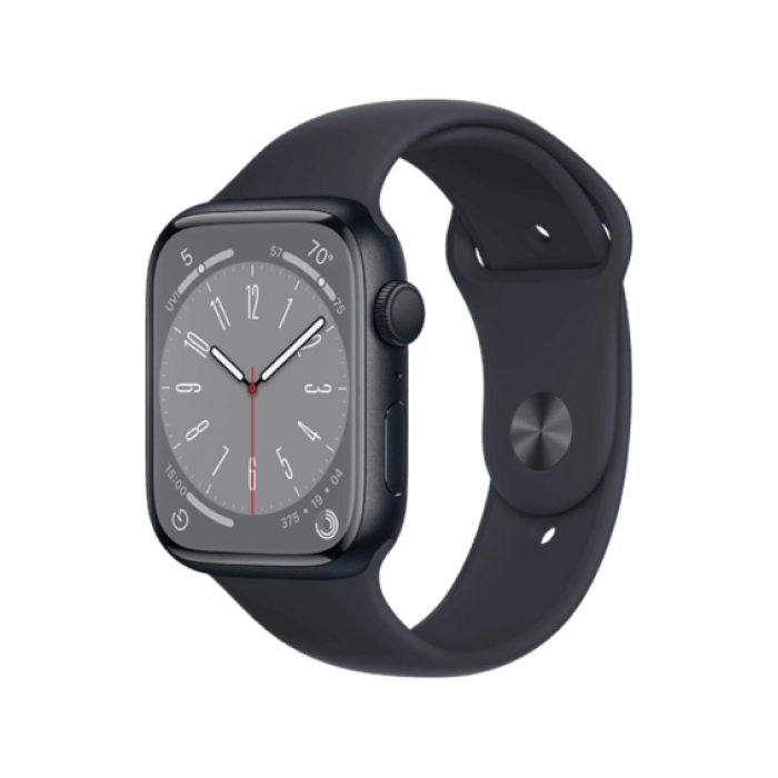 Apple Watch Series 8 GPS + Cellular 41mm Midnight Aluminum Case w. Midnight S. Band S/M (MNUV3)