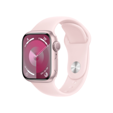 Apple Watch Series 9 GPS 41mm Pink Aluminum Case w. Light Pink S. Band - S/M (MR933)