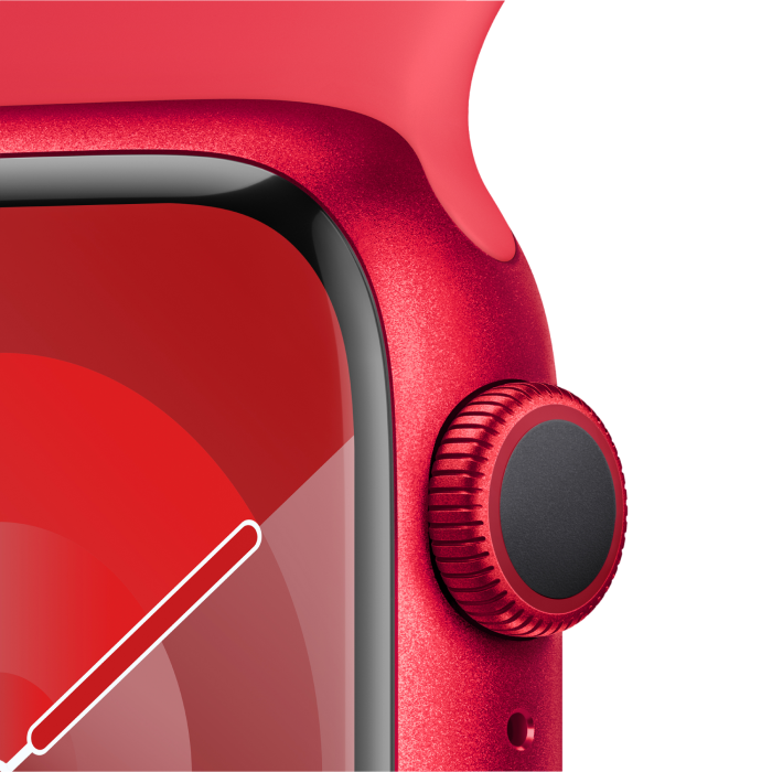 Apple Watch Series 9 GPS + Cellular 45mm PRODUCT RED Alu. Case w. PRODUCT RED S. Band - M/L