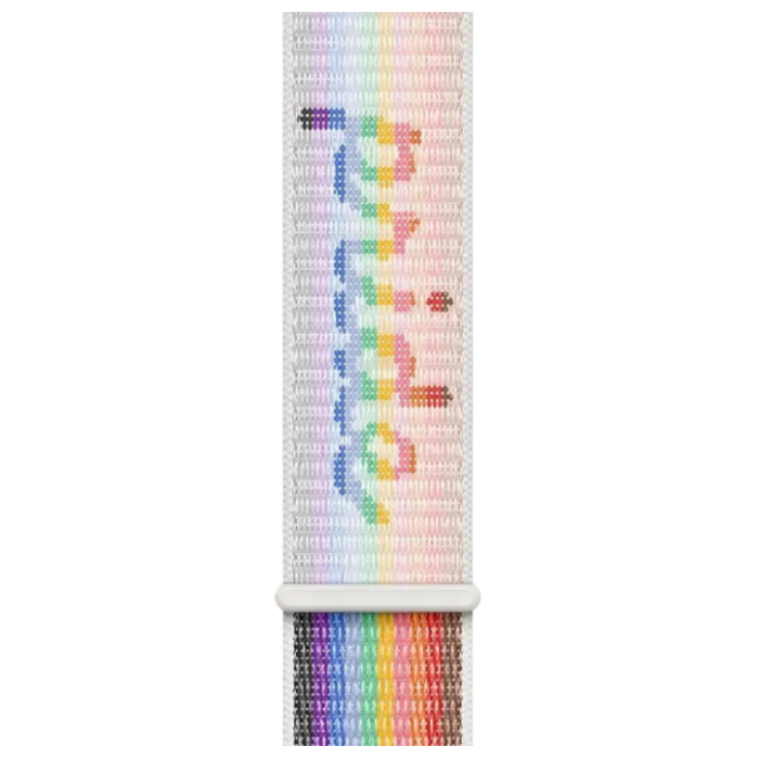 Apple Watch Series 8 GPS + Cellular 45mm Silver Aluminum Case w. Pride Edition Sport Loop