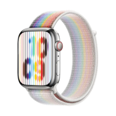 Apple Watch Series 8 GPS + Cellular 45mm Silver Aluminum Case w. Pride Edition Sport Loop (MP513+MN6L3)