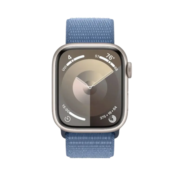 Apple Watch Series 9 GPS 41mm Starlight Aluminium with Winter Blue Sport Loop