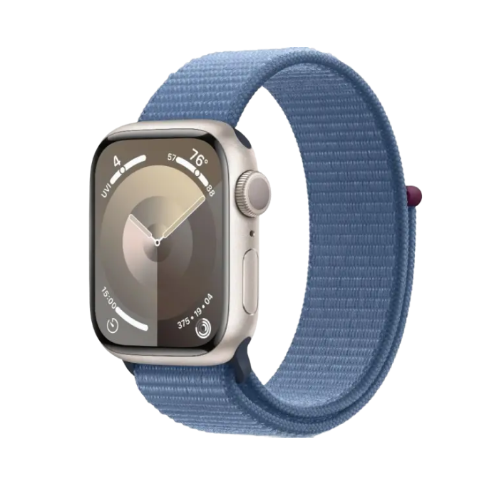 Apple Watch Series 9 GPS 41mm Starlight Aluminium with Winter Blue Sport Loop (MR9K3)