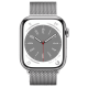 Apple Watch Series 9 GPS + Cellular 41mm Silver S. Steel Case w. Silver Milanese Loop
