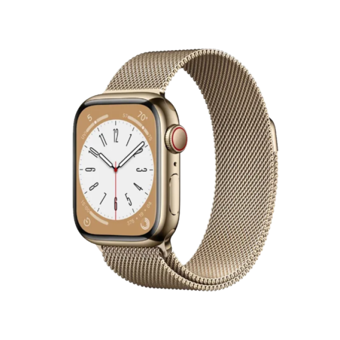 Apple Watch Series 8 GPS + Cellular 41mm Gold S. Steel Case w. Milanese Loop Gold (MNJE3/MNJF3)