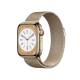 Apple Watch Series 8 GPS + Cellular 41mm Gold S. Steel Case w. Milanese Loop Gold