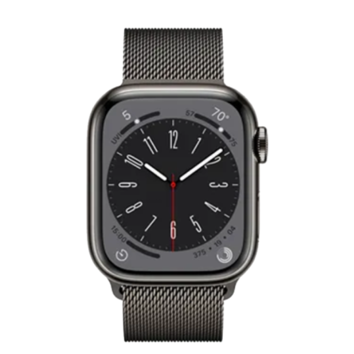 Apple Watch Series 8 GPS + Cellular 41mm Graphite S. Steel Case w. Graphite Milanese Loop