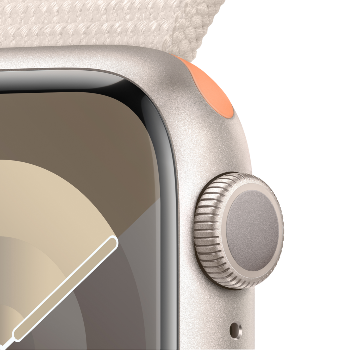 Apple Watch Series 9 GPS 41mm Starlight Aluminum Case w. Starlight S. Loop (MR8V3)