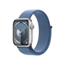 Apple Watch Series 9 GPS 41mm Silver Aluminum Case with Winter Blue Sport Loop (MR923)