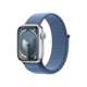 Apple Watch Series 9 GPS 41mm Silver Aluminum Case with Winter Blue Sport Loop (MR923)