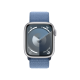 Apple Watch Series 9 GPS 41mm Silver Aluminum Case with Winter Blue Sport Loop (MR923)