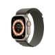 Apple Watch Ultra GPS + Cellular 49mm Titanium Case with Green Alpine Loop - Small (MNHC3/MNHJ3)