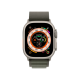 Apple Watch Ultra GPS + Cellular 49mm Titanium Case with Green Alpine Loop - Small (MNHC3/MNHJ3)