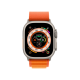 Apple Watch Ultra GPS + Cellular 49mm Titanium Case with Orange Alpine Loop - Large (MQEV3/MQFM3)