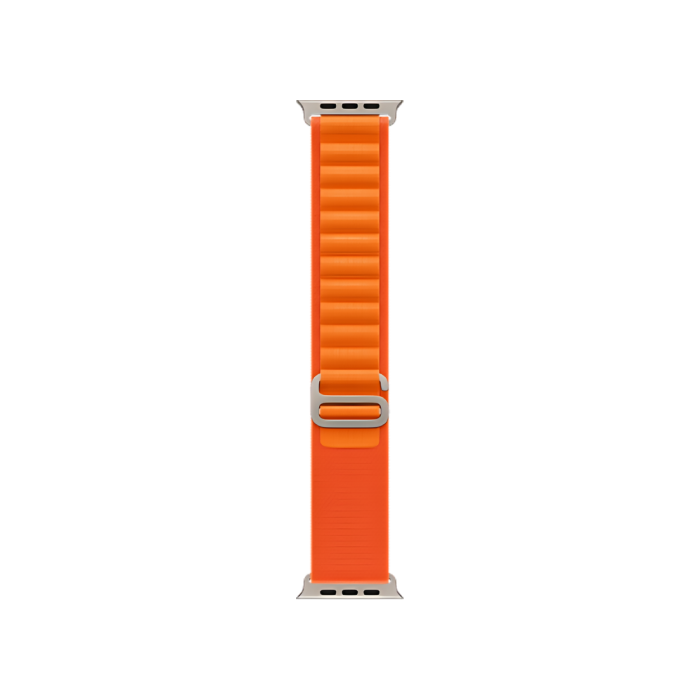 Apple Watch Ultra GPS + Cellular 49mm Titanium Case with Orange Alpine Loop - Large (MQEV3/MQFM3)