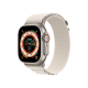 Apple Watch Ultra GPS + Cellular 49mm Titanium Case with Starlight Alpine Loop - Medium (MQF03/MQFR3)