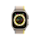 Apple Watch Ultra GPS + Cellular 49mm Titanium Case with Yellow/Beige Trail Loop - M/L (MQF23/MQFU3)