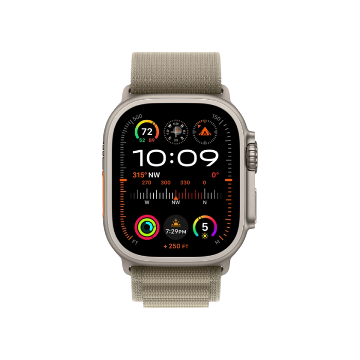 Apple Watch Ultra 2 GPS + Cellular 49mm Titanium Case with Olive Alpine Loop - Medium (Вживаний)
