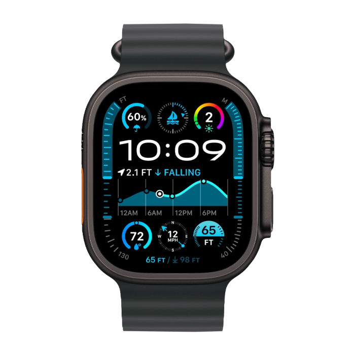 Apple Watch Ultra 2 49mm GPS + LTE Black Titanium Case with Black Ocean Band