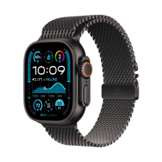 Apple Watch Ultra 2 49mm GPS + LTE Black Titanium Case with Black Titanium Milanese Loop Large