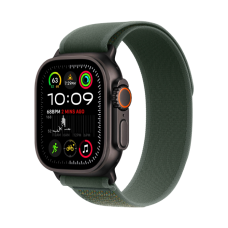 Apple Watch Ultra 2 49mm GPS + LTE Black Titanium Case with Green Trail Loop M/L