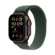 Apple Watch Ultra 2 49mm GPS + LTE Black Titanium Case with Green Trail Loop M/L