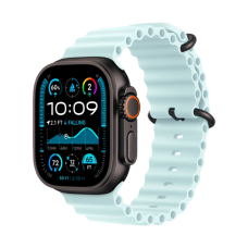 Apple Watch Ultra 2 49mm GPS + LTE Black Titanium Case with Ice Blue Ocean Band