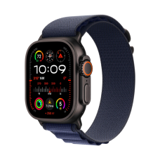 Apple Watch Ultra 3 49mm GPS + LTE Black Titanium Case with Navy Alpine Loop Large