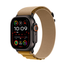 Apple Watch Ultra 2 49mm GPS + LTE Black Titanium Case with Tan Alpine Loop Medium