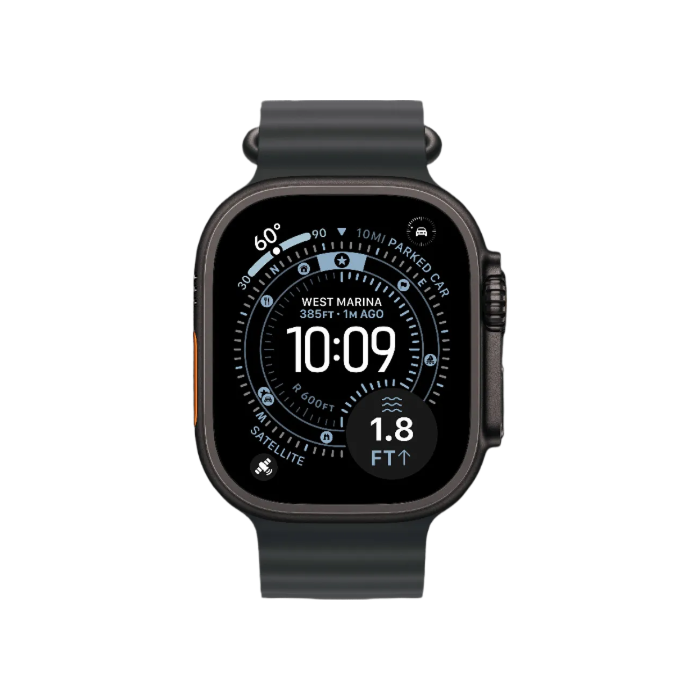 Apple Watch Ultra 3 GPS + LTE, 49mm Black Titanium Case with Black Ocean Band