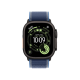 Apple Watch Ultra 3 GPS + LTE, 49mm Black Titanium Case with Blue/Bright Blue Trail Loop - M/L