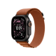 Apple Watch Ultra 3 GPS + LTE, 49mm Black Titanium Case with Terra Cotta Alpine Loop - Small
