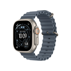 Apple Watch Ultra 3 GPS + LTE, 49mm Natural Titanium Case with Anchor Blue Ocean Band