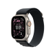 Apple Watch Ultra 3 GPS + LTE, 49mm Natural Titanium Case with Black Alpine Loop - Small